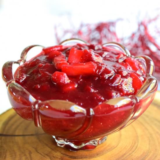 Low Carb Pineapple Cranberry Sauce