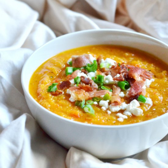 Roasted Bacon and Butternut Squash Soup