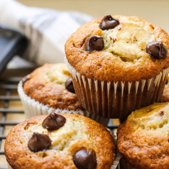 Banana Chocolate Chip Muffins