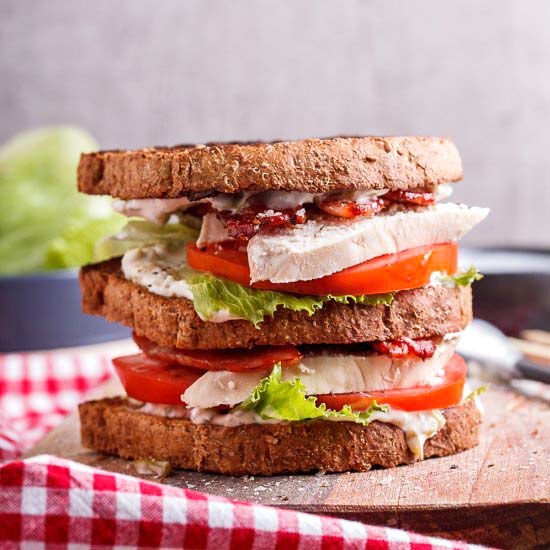 Turkey BLT Club Sandwich