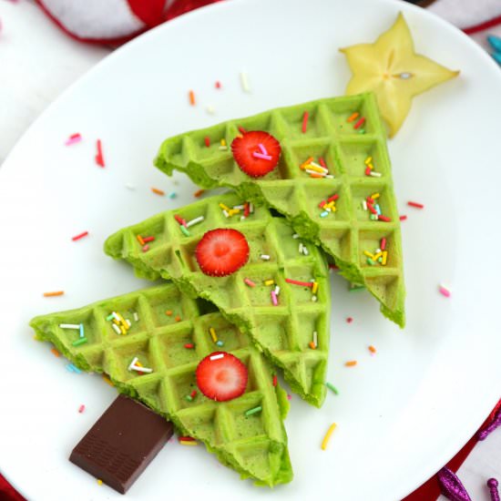 Christmas Tree Waffles