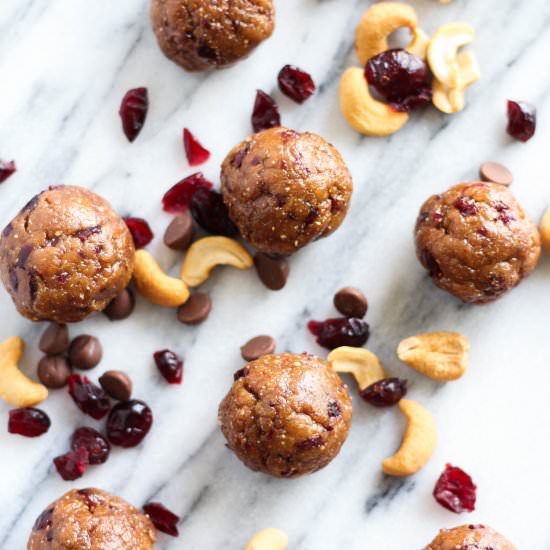 Cranberry Chocolate Energy Balls