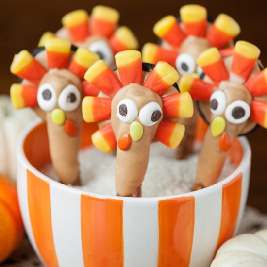 Thanksgiving Turkey Pretzel Treats