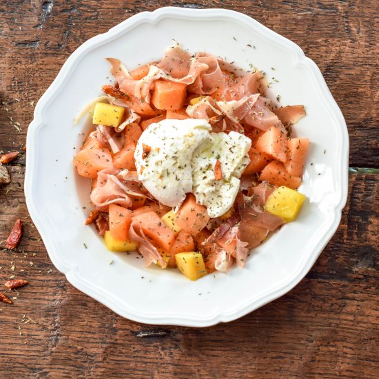 Melon and Jamon Iberico Salad