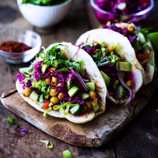 Curried Garbanzo Bean Tacos