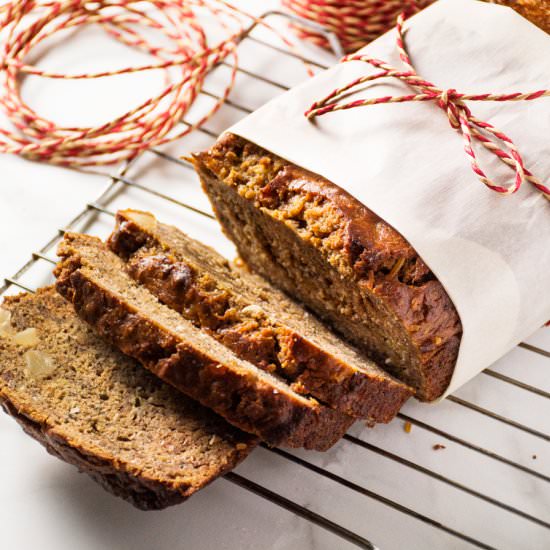 Coconut Macadamia Nut Banana Bread