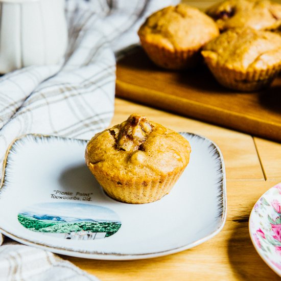 Sticky Date Banana Muffins