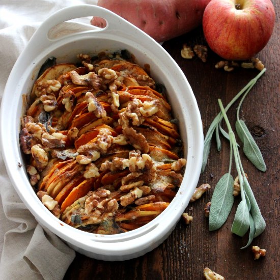 Sweet Potato Apple Gratin