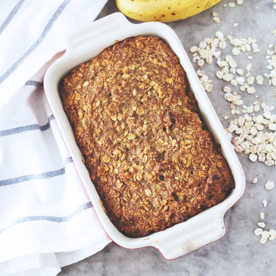 vegan banana bread baked oatmeal