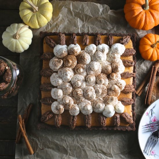 Pumpkin-Mousse Pie with Pecans