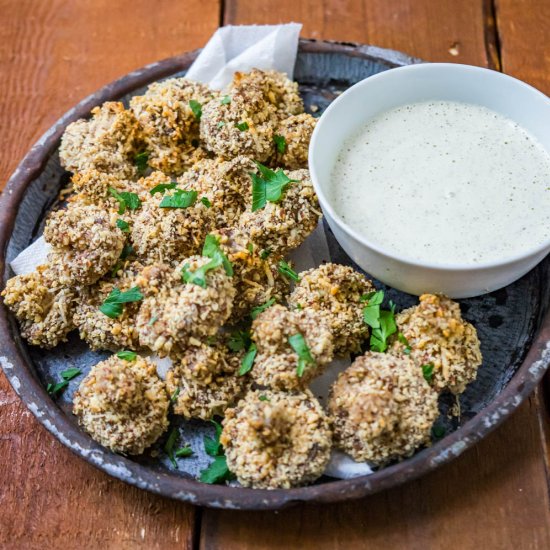 Almond Crumbed Mushrooms