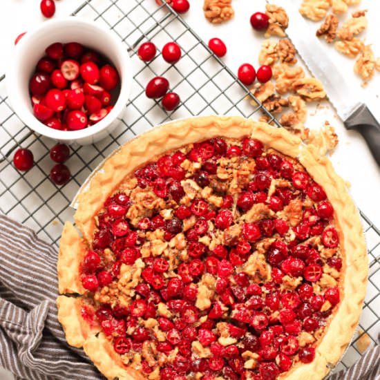 Gluten-free Cranberry & Walnut Tart