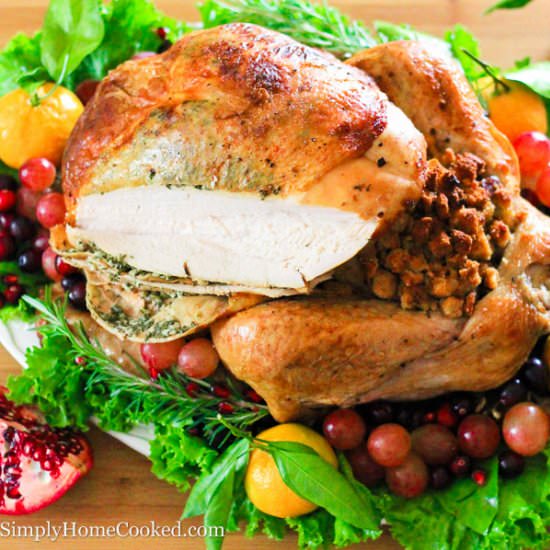 Roast Turkey With Bread Stuffing