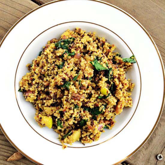 Apple-Pecan Curried Quinoa