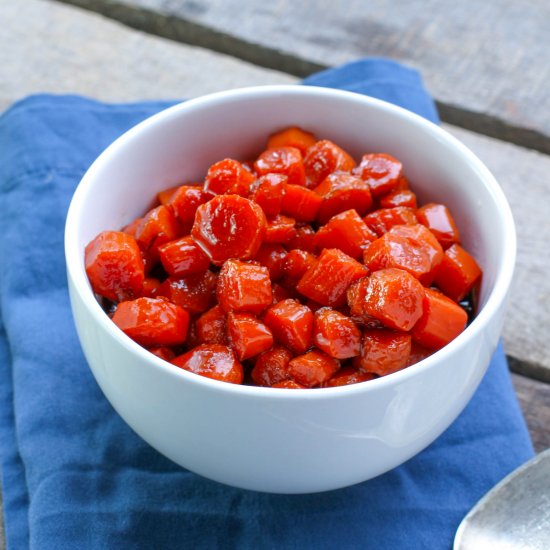 Maple Bourbon Glazed Carrots