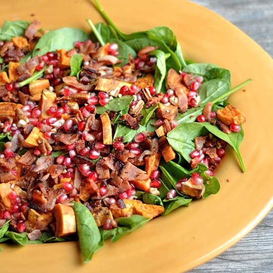 Spinach Salad with Warm Bacon