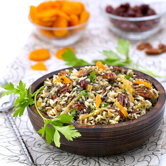 Wild Rice Salad with Cranberries