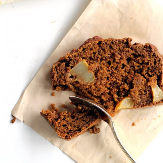 Vegan Pear and Pumpkin Gingerbread Loaf