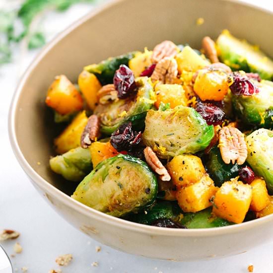 Orange Glazed Brussels Sprouts