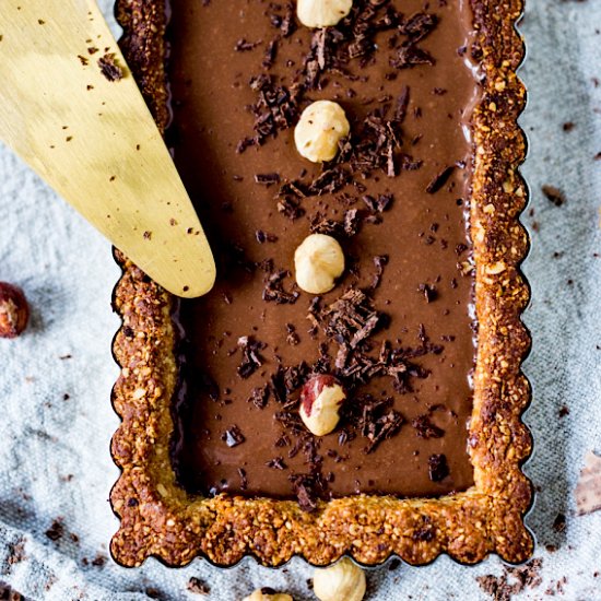 Chocolate Hazelnut Truffle Tart