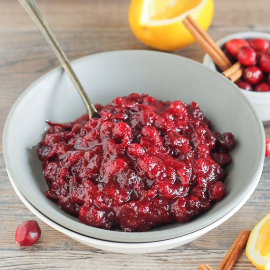 Paleo Cranberry Sauce