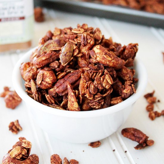 Chocolate Pumpkin Pie Spice Granola