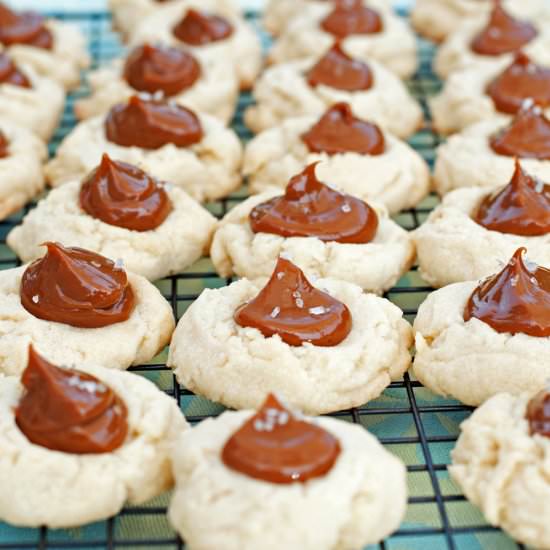 Salted Caramel Thumbprint Cookies