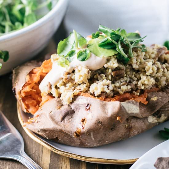 Baked Stuffed Sweet Potato