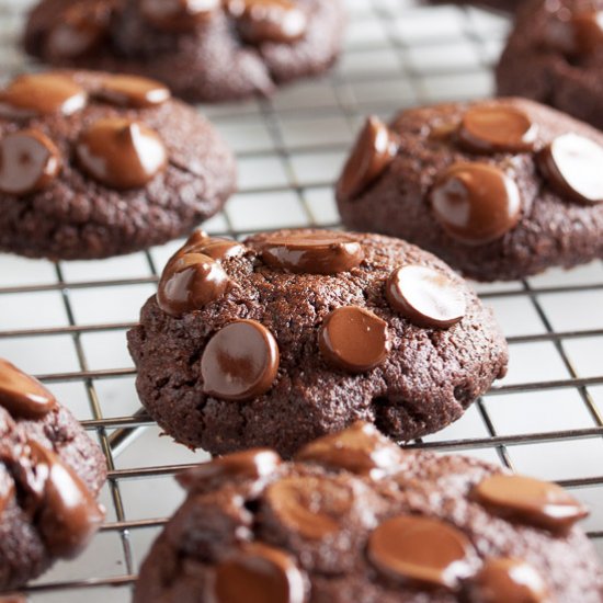 Double Chocolate Cherry Cookies