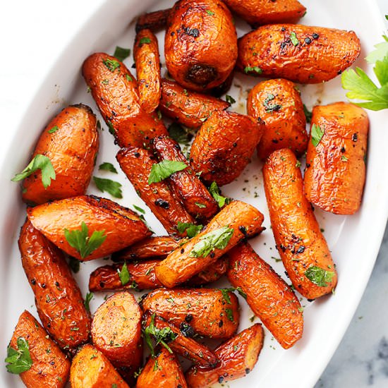 Garlic Butter Roasted Carrots