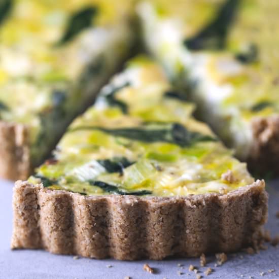 Leek, Thyme & Goat Cheese Quiche