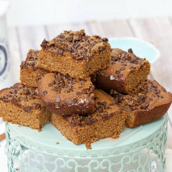 Chocolate Gingerbread Blondies