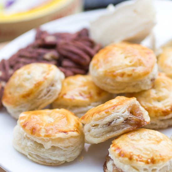 Praline and Brie Puff Pastry Bites