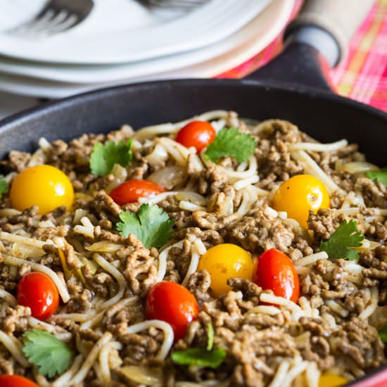 Skillet Taco Spaghetti