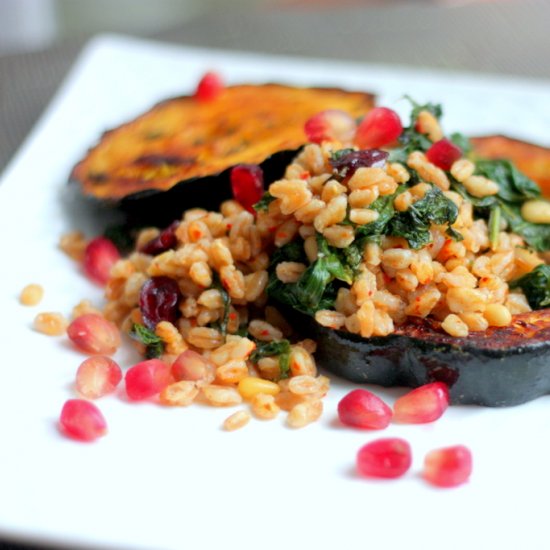 Acorn Squash w/ Farro Pilaf