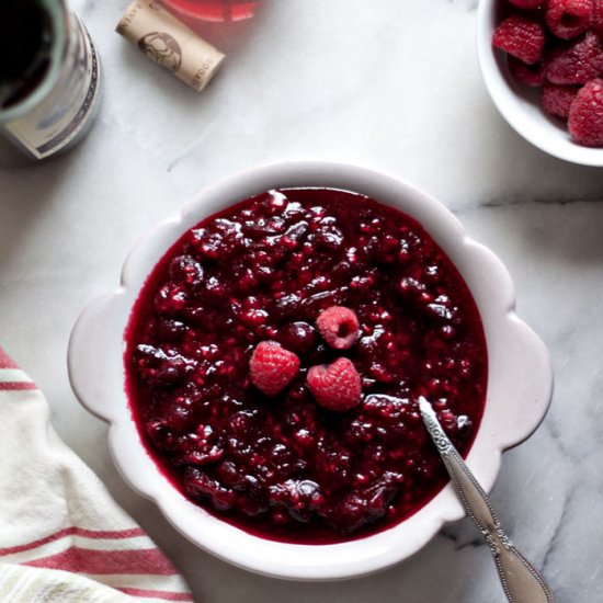 Raspberry Zinfandel Cranberry Sauce