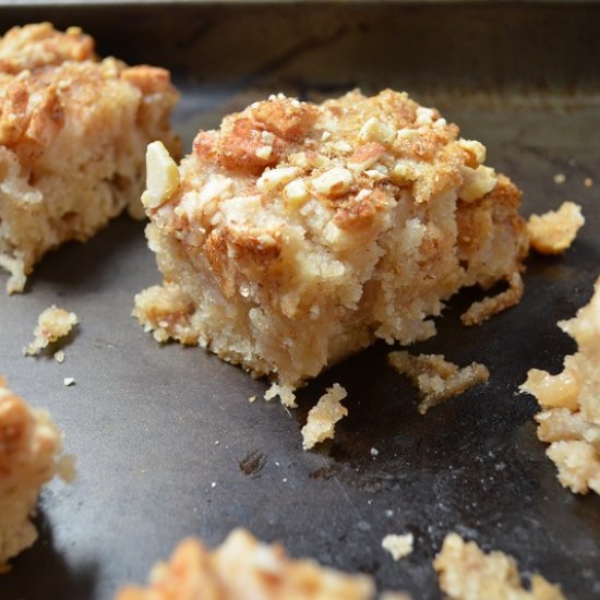 Almond Apple Square Cake