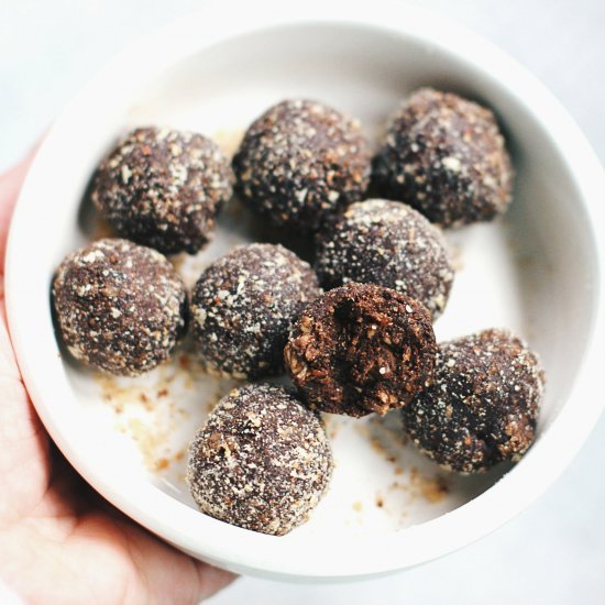 No Bake Chocolate Protein Balls