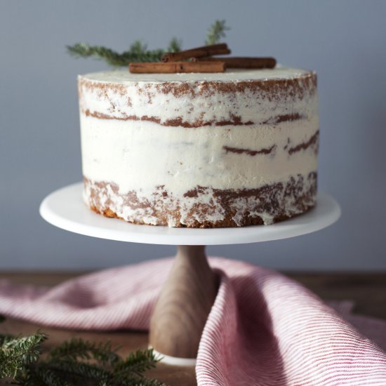 NAKED EGGNOG CAKE