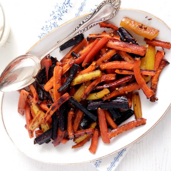 Honey-Glazed Carrots With Tahini