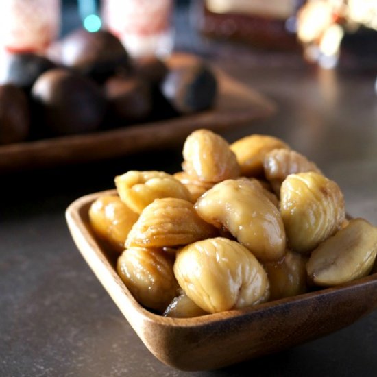 Amaretto Glazed Roasted Chestnuts