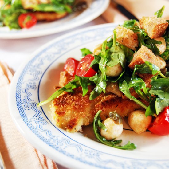 Chicken Paillard with Panzanella