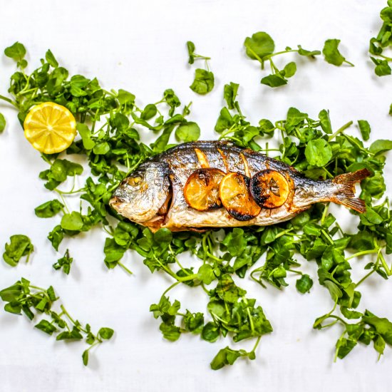 Baked Sea Bream with Lemon and Chili