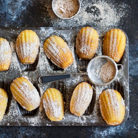 Madeleines + Vanilla Bean Custard