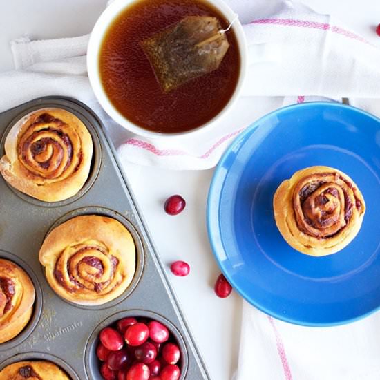 Sweet Potato and Cranberry Rolls