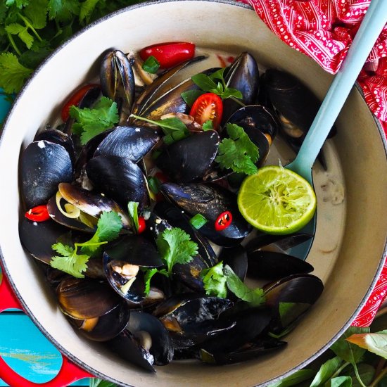 Thai Chilli Coconut Mussels