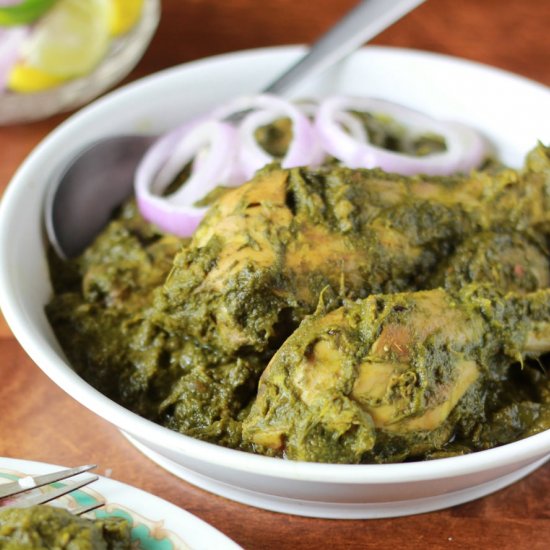 Chicken in Spinach-Murgh Saagwaa