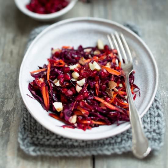 Red Cabbage Salad with Pomegranate