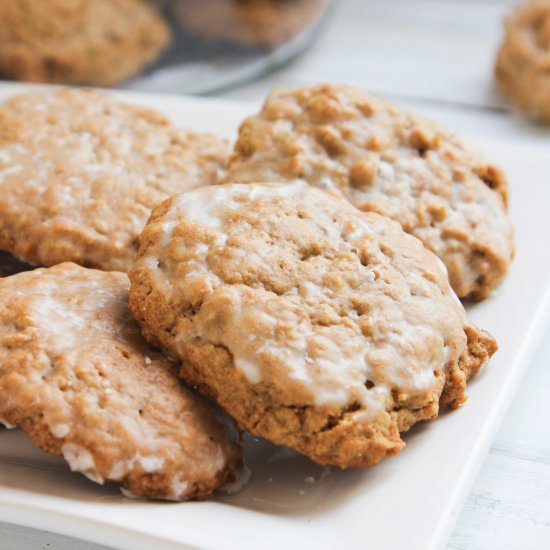 Iced Oatmeal Spice Cookies