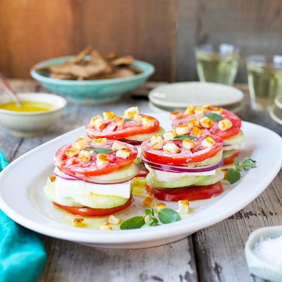 Stacked Greek Salad